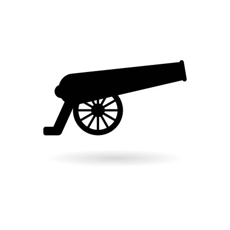 Cannon sticker, simple vector iconのイラスト素材