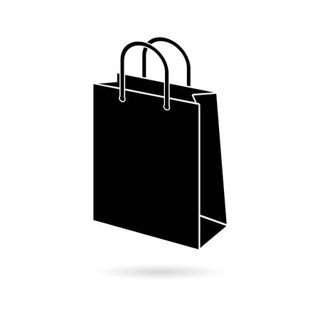 Bag store. Single flat sticker, simple vector iconのイラスト素材