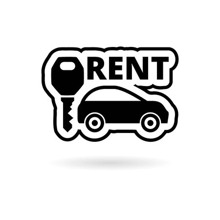 Rent a Car Transportation design sticker, simple vector iconのイラスト素材