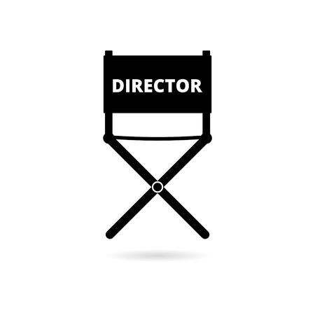Director chair sticker, simple vector iconのイラスト素材