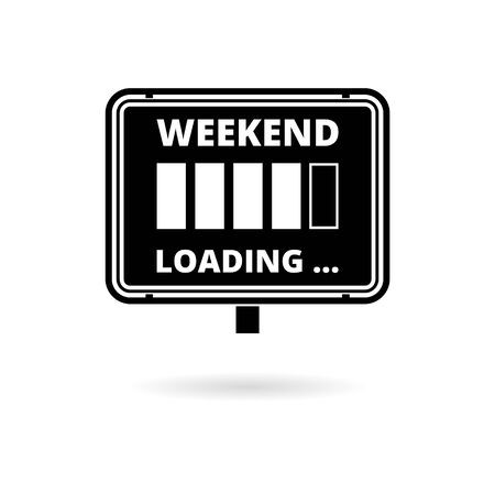 Black Weekend loading sign iconのイラスト素材