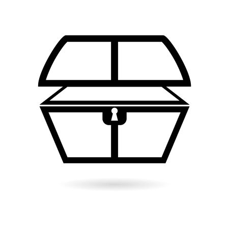 Treasure chest open iconのイラスト素材