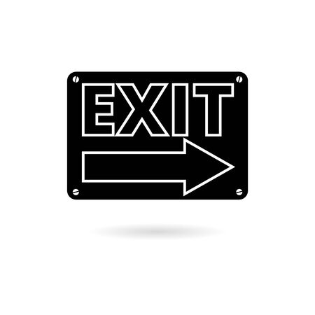 Fire exit sign icon, Emergency exitのイラスト素材