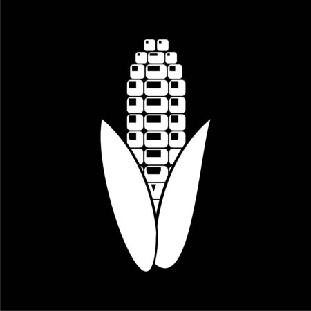 Corn icon, Corn icons and symbols on dark backgroundのイラスト素材