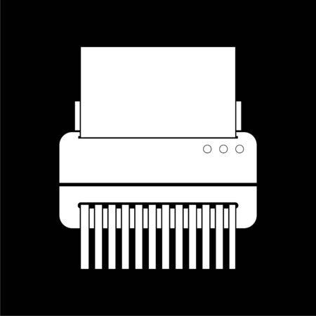 Paper Shredder icon on dark backgroundのイラスト素材