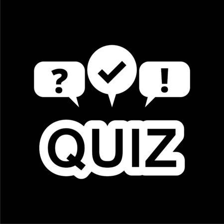 Quiz icon on dark backgroundのイラスト素材