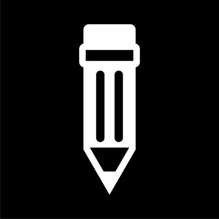Pencil icon on dark backgroundのイラスト素材