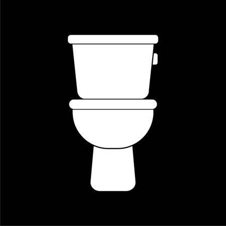Toilet bowl icon on dark backgroundのイラスト素材