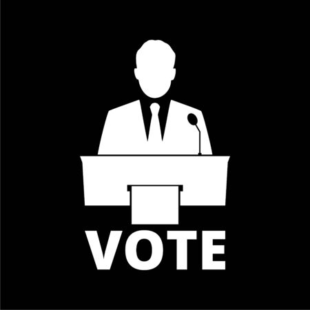 Voting icon, Vote concept on dark backgroundのイラスト素材