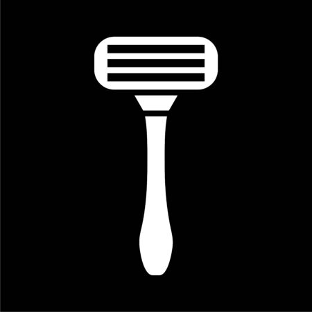 Razor icon on dark backgroundのイラスト素材