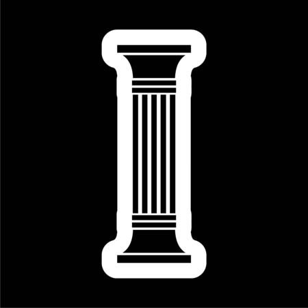 Antique Column icon on dark backgroundのイラスト素材