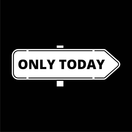 Only Today Sale sign icon on dark backgroundのイラスト素材