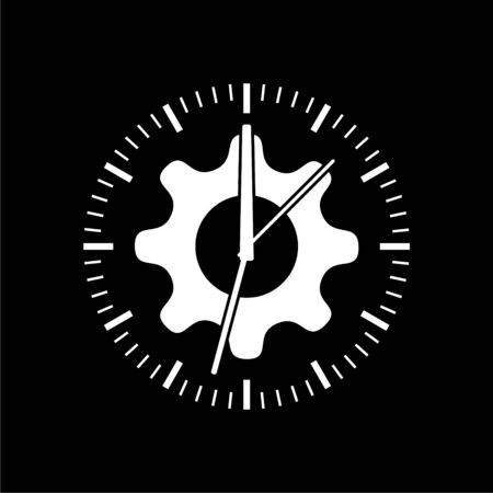 Time management icon for startup business, Time Management icon on dark backgroundのイラスト素材
