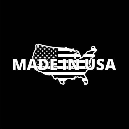 Made in USA icon, simple vector icon on dark backgroundのイラスト素材