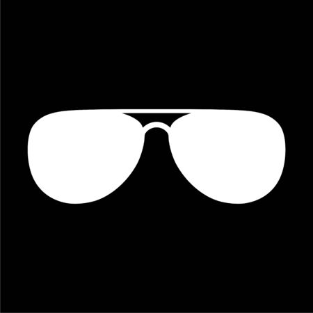 Vector sunglasses, Glasses icon on dark backgroundのイラスト素材