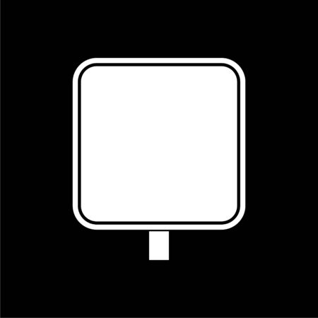 Road sign vector icon, Vector Blank Road Sign on dark backgroundのイラスト素材