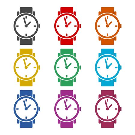 Watch icon, color icons setのイラスト素材