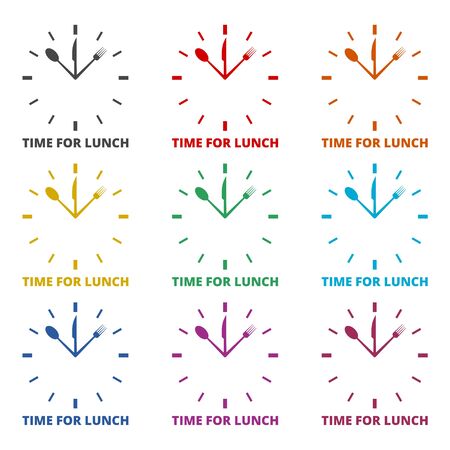 Time For Lunch icon, color icons set