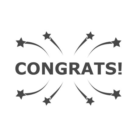 Congrats sign, Congrats iconのイラスト素材