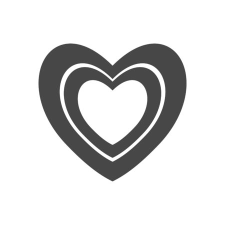 Black heart icon, Heart signのイラスト素材