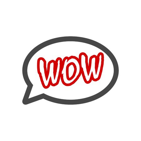 Wow Comic Text icon signのイラスト素材