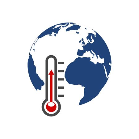 Global Warming Thermometer iconのイラスト素材
