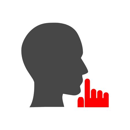 Silence icon, Be quiet iconのイラスト素材