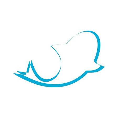 Marine fish logo designのイラスト素材