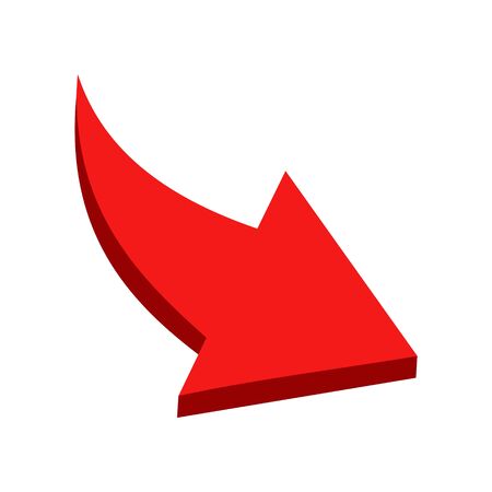 Red Arrow. Vector iconのイラスト素材