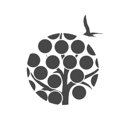 Bird and tree branches   iconのイラスト素材