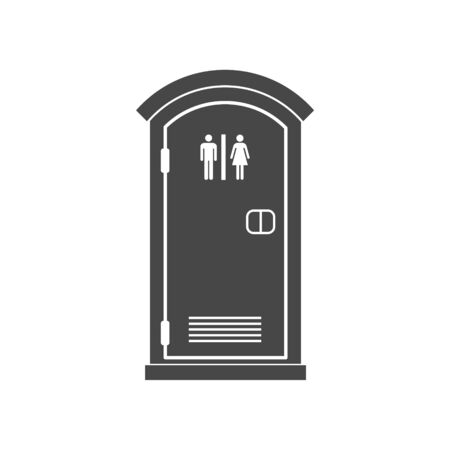 Portable toilet icon, eco toilet conceptのイラスト素材