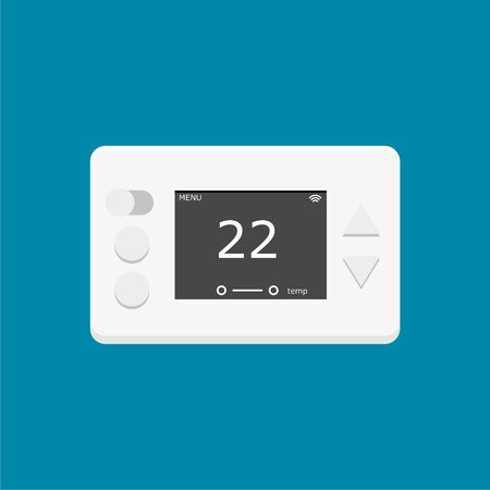 Digital thermostat vector illustrationのイラスト素材
