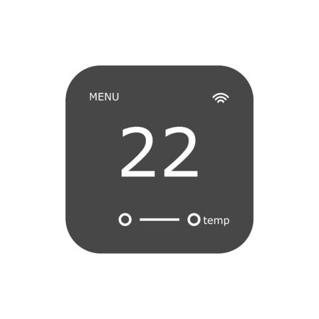 Digital thermostat vector illustrationのイラスト素材