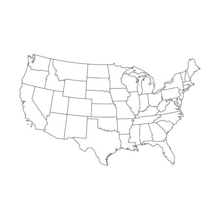 United States of American Mapのイラスト素材