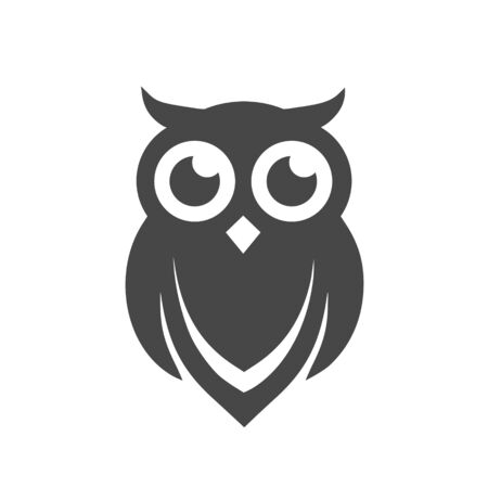 Owl Logo Template, Owl icon simple vector iconのイラスト素材