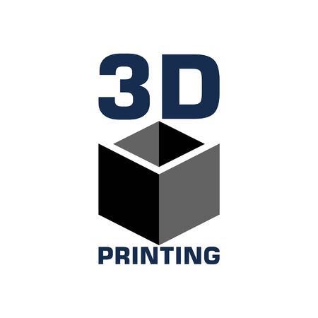 3d printing simple iconのイラスト素材