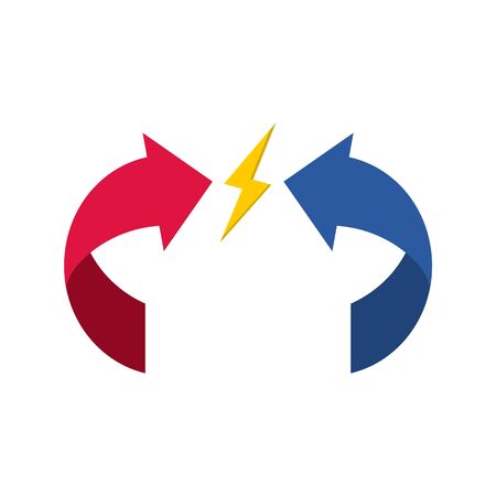 Conflict of interest iconのイラスト素材