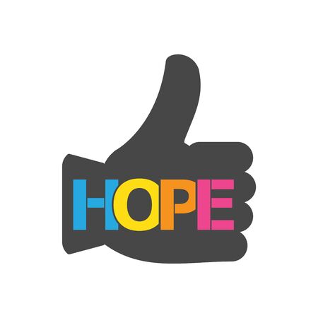 HOPE color vector letters iconのイラスト素材