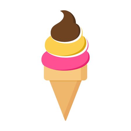 Illustration of ice cream, simple vector iconのイラスト素材