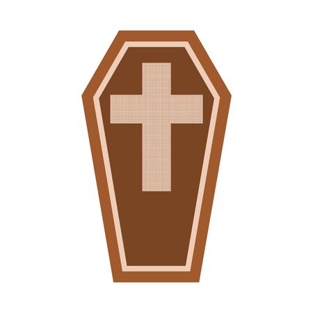 Casket and Cross sticker Flat Graphic Designのイラスト素材