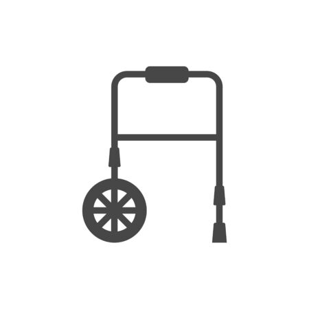 Rolling walker sticker isolated on white backgroundのイラスト素材
