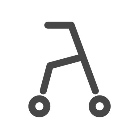 Rolling walker sticker isolated on white backgroundのイラスト素材