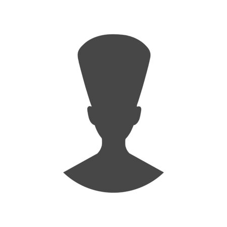 Egyptian silhouette icon, Queen Nefertiti, Cleopatra silhouetteのイラスト素材