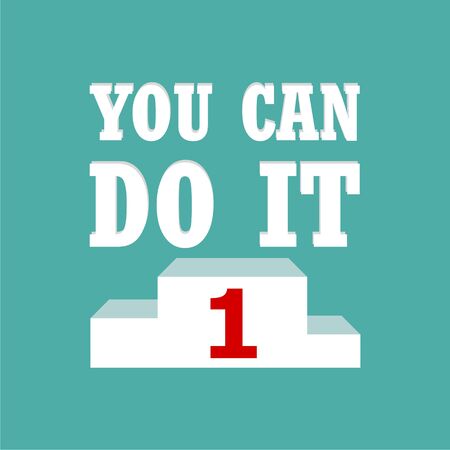 Yo can do it icon vector designのイラスト素材