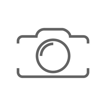 Photo camera, line iconのイラスト素材