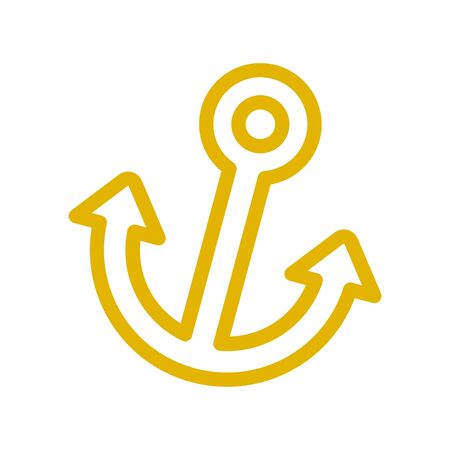 Yellow Anchor icon, Golden anchor iconのイラスト素材