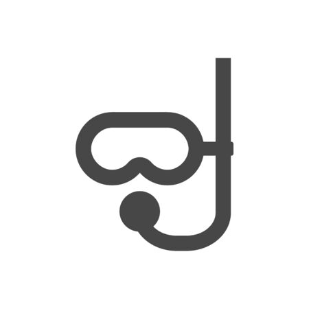 Diving Mask icon vector isolated on white backgroundのイラスト素材