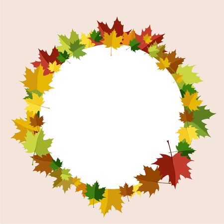 Background with Falling Autumn leavesのイラスト素材
