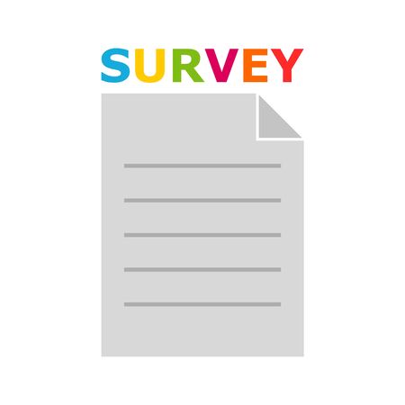 Survey icon. Survey clipboard. Survey documentのイラスト素材