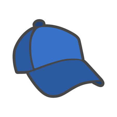 Cap Icon, Baseball Hat Iconのイラスト素材